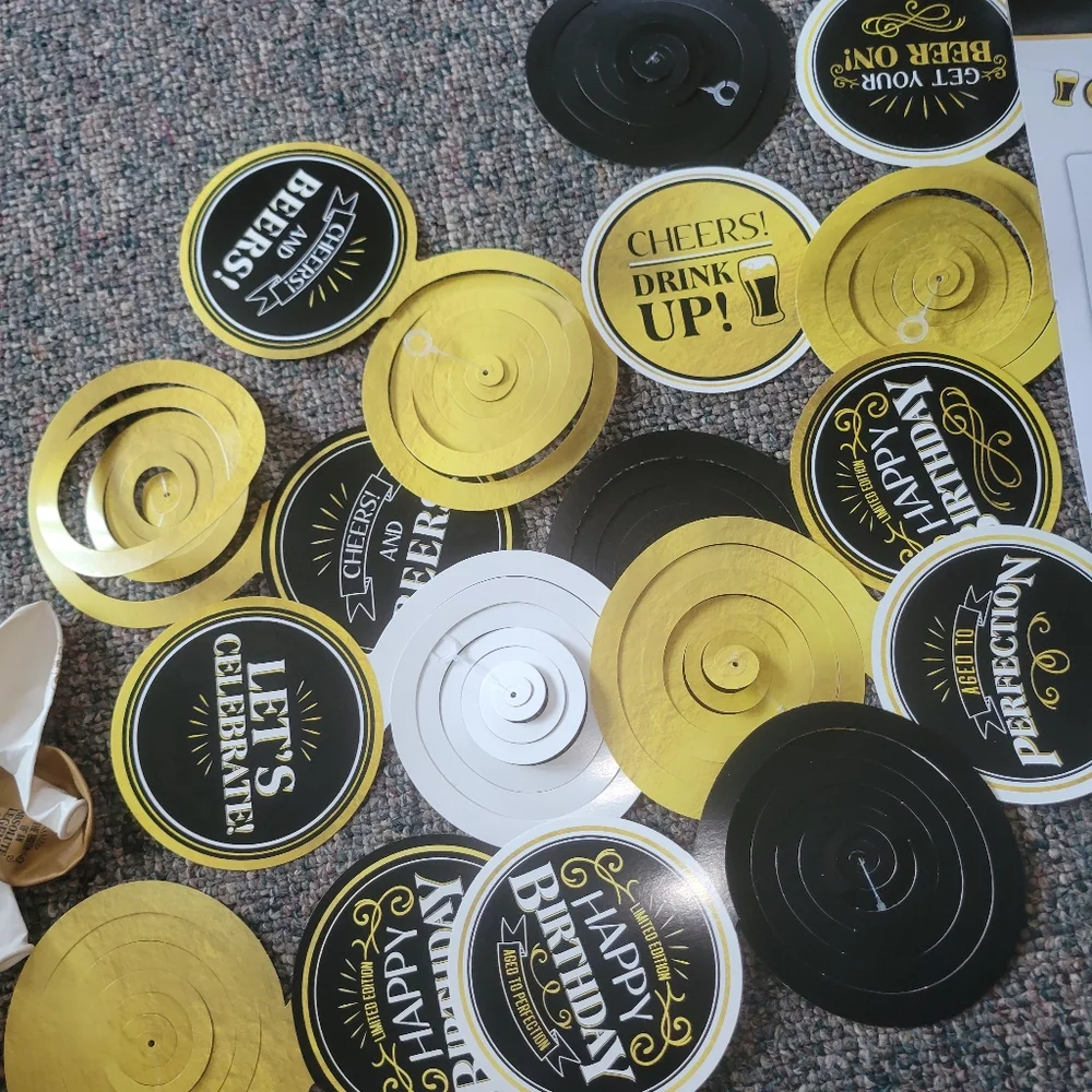 Gold and Black Beer Tasting Kit And Party Decor